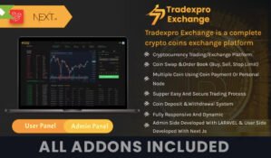 Tradexpro Exchange with All Addons – Crypto Buy Sell and Trading platform v3.1.3