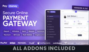 PayMoney – Secure Online Payment Gateway | All Addons & Mobile App Included | v4.3.6